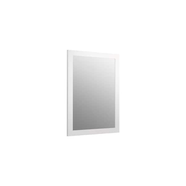Tresham 23.5 in. W x 32 in. H Framed Bathroom Vanity Mirror in Linen White