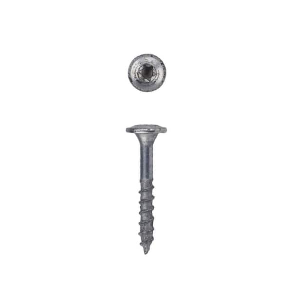 #8 x 1-1/4 in. Exterior Wafer Head Wood Screws Construction Torx T-Star Plus (195 Each) 1 LB Bit Included