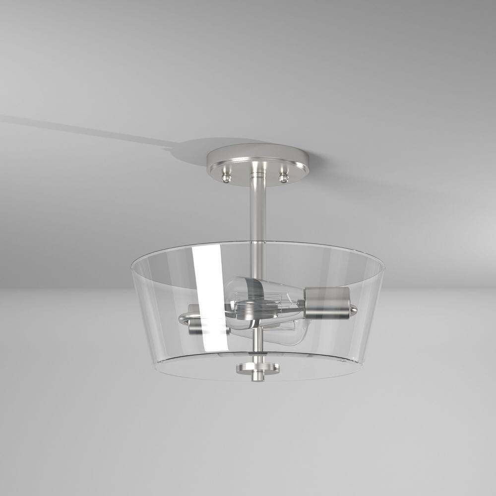 Satin Platinum 10" Globe Indoor/Outdoor LED Flush Mount
