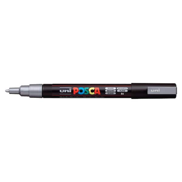 Posca Pc-3M Bullet Tip, Paint Marker Pen, Silver