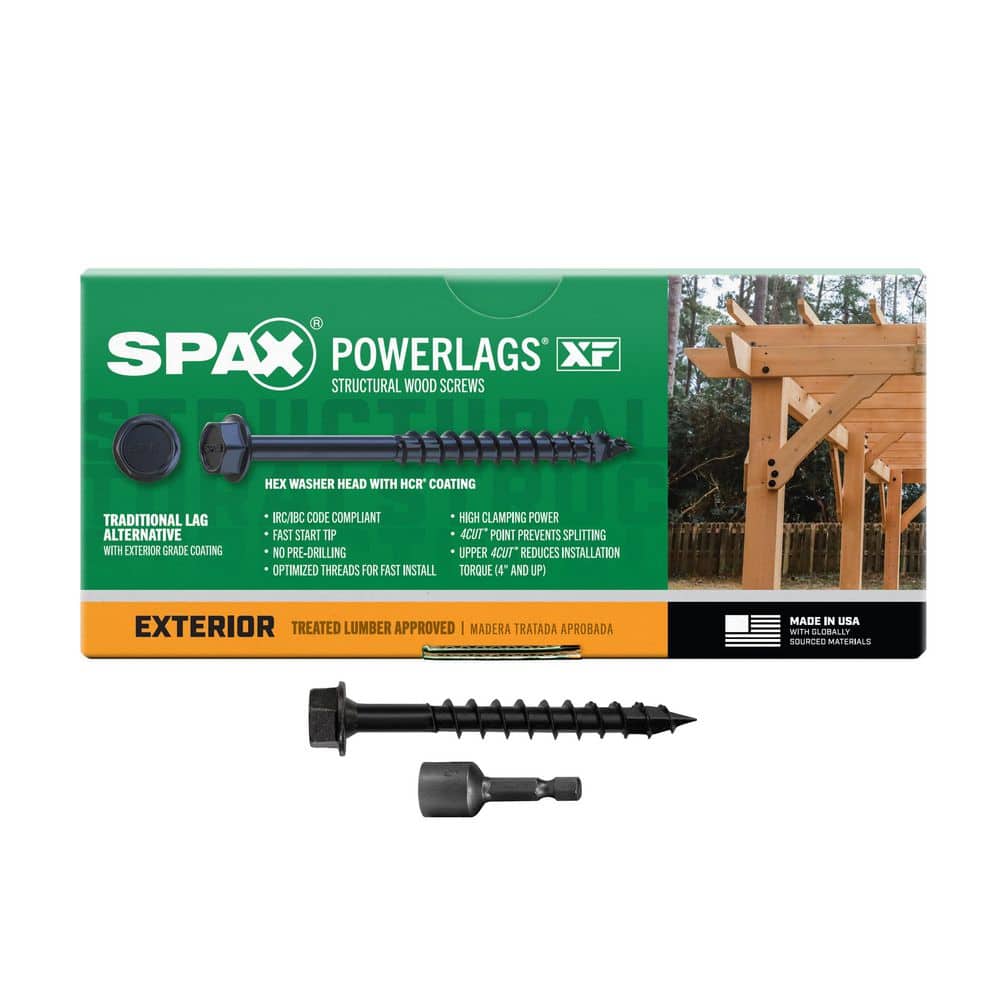 5/16 in. x 3 in. Black Powerlags Exterior T40 T-Star Pancake Head Structural Wood Lag Screws (50-Piece) price history on PriceWatchPro