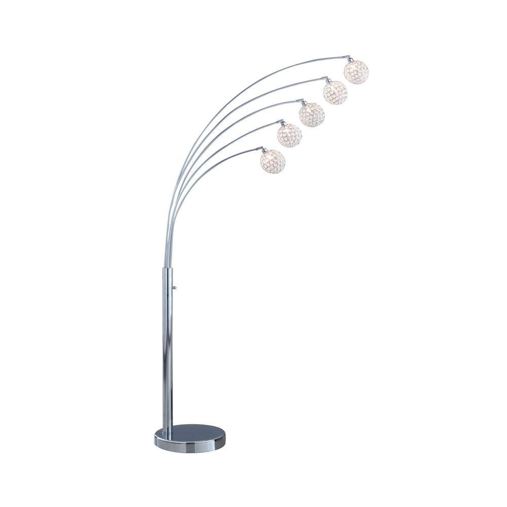 Manhattan 84" Silver Adjustable Multi-Head Floor Lamp