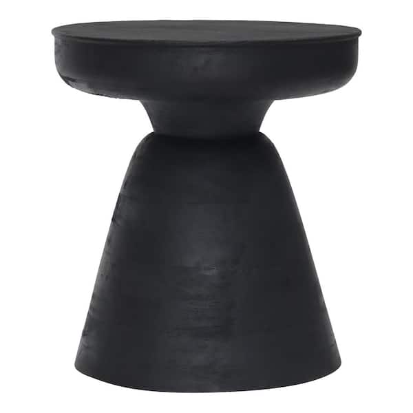 ZUO Sage 15.9 in. Matte Black 18.1 in. Round Side Table