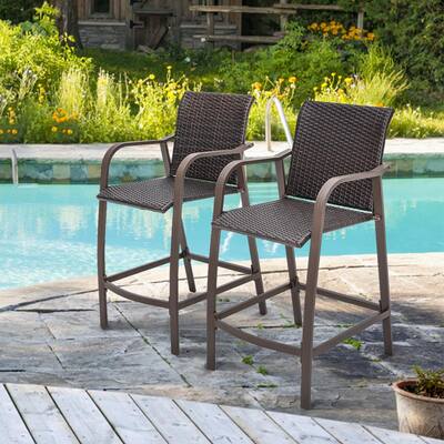 Wicker - Outdoor Bar Stools - Outdoor Bar Furniture - The Home Depot