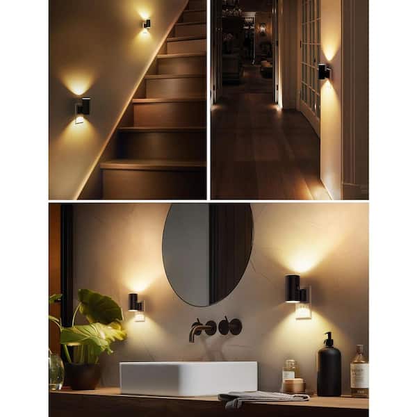 Dimmable Night Lights Plug into Wall, 3000K Soft White, Adjustable Brightness, Auto On/Off, 4-Pack for Bedroom, Hallway