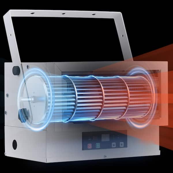 Electric Garage Heater, 5000-Watt (2500/5000W) Ceiling Mounted Shop Heater, with Remote Control and Overheat Protection