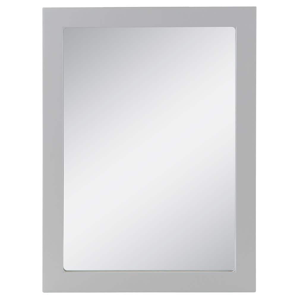 Glacier Bay 27.6 in. x 27.6 in. Classic Black Aluminum Round Framed Vanity Mirror