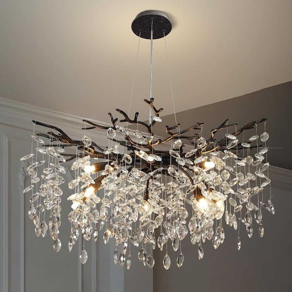 Modern Chandelier 30 in.18-Lights Black Chandelier for Dining Room, Living Room, Foyer, Bedroom