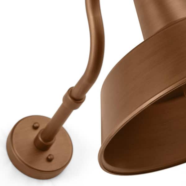 Generation Lighting - Barn Light 13.5 in. H Natural Copper Outdoor Hardwired Large StoneStrong Wall Lantern Sconce with Bulbs Included