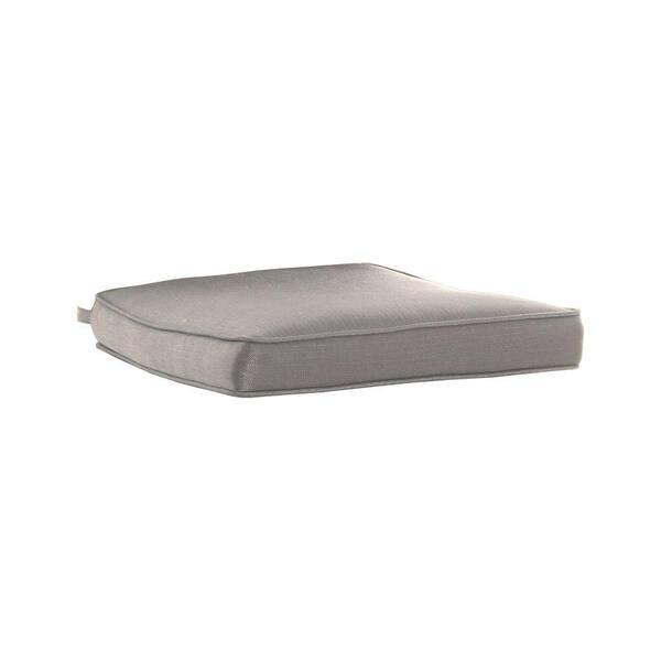 Unbranded Naples Grey Replacement Outdoor Dining Chair Pad Cushion (2-Pack)