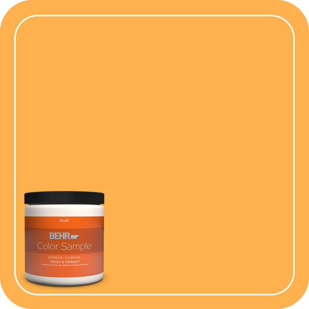 Splendor Gold Color BEHR PREMIUM PLUS 8 oz. #P250-6 Splendor Gold Flat Interior/Exterior ...