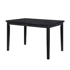 47.5 in. Black Wood 4 Legs Dining Table Seating 4