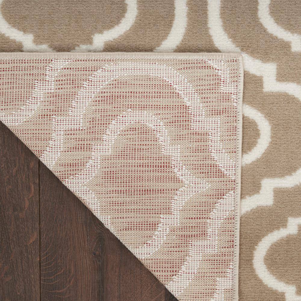 Taupe Synthetic Trellis Rectangular Area Rug 8' x 10'