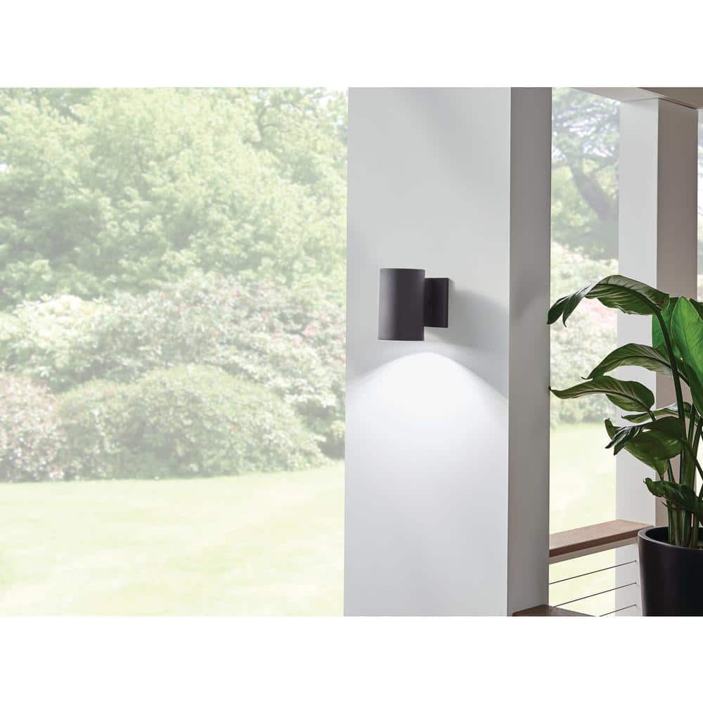 Modern Black Aluminum Cylinder LED Wall Sconce