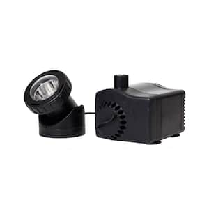 420 GPH Fountain Pump Plus Light with Low Water Auto Shut-Off Feature