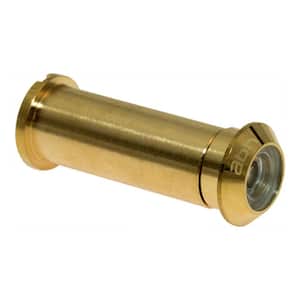 160° Bright Brass Door Viewer with Mixed Lenses
