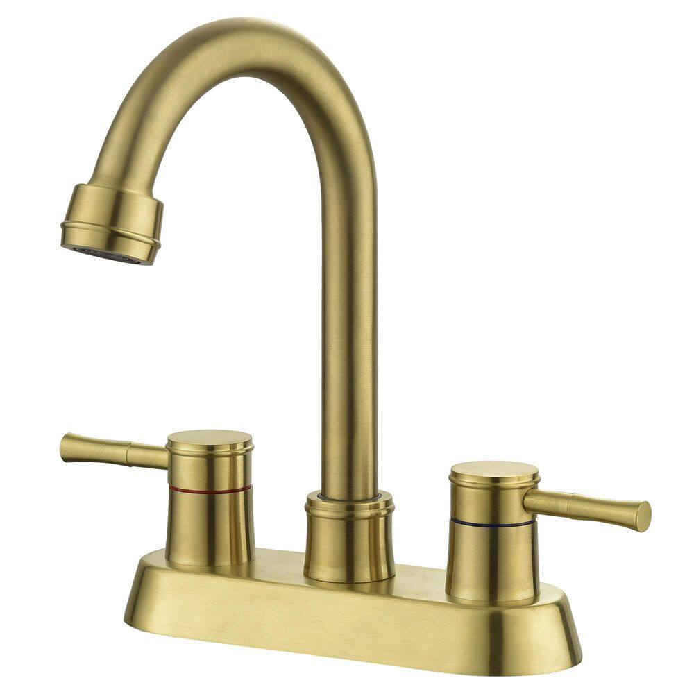Double Handle Standard Kitchen Faucet in Gold YBX2805BG The Home Depot