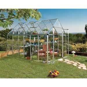 Snap and Grow 8 ft. x 12 ft. Silver/Clear DIY Greenhouse Kit