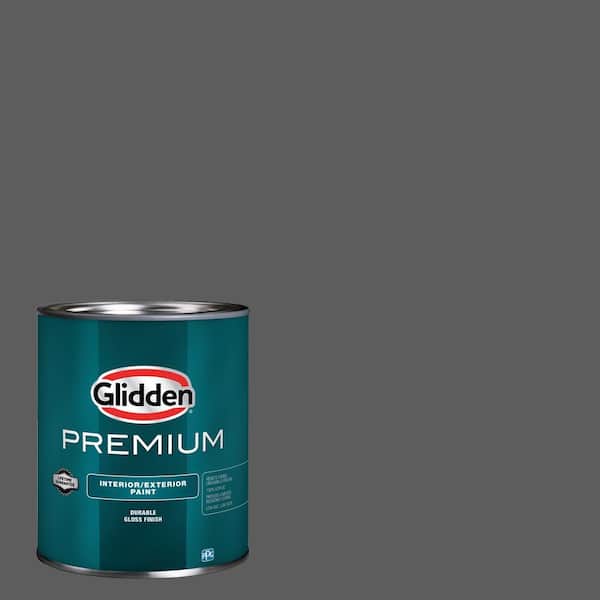 Glidden Premium 1 qt. Knight's Armor PPG1001-6 High Gloss Interior/Exterior Trim, Door and Cabinet Paint