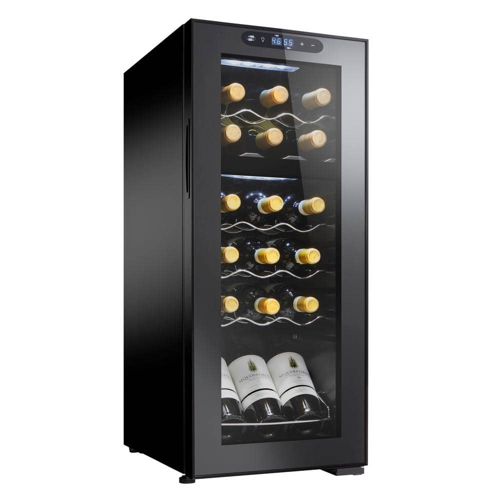 Wine Enthusiast 18 Bottle Dual Zone MAX 13.75 in. wide Wine Cellar Wine ...