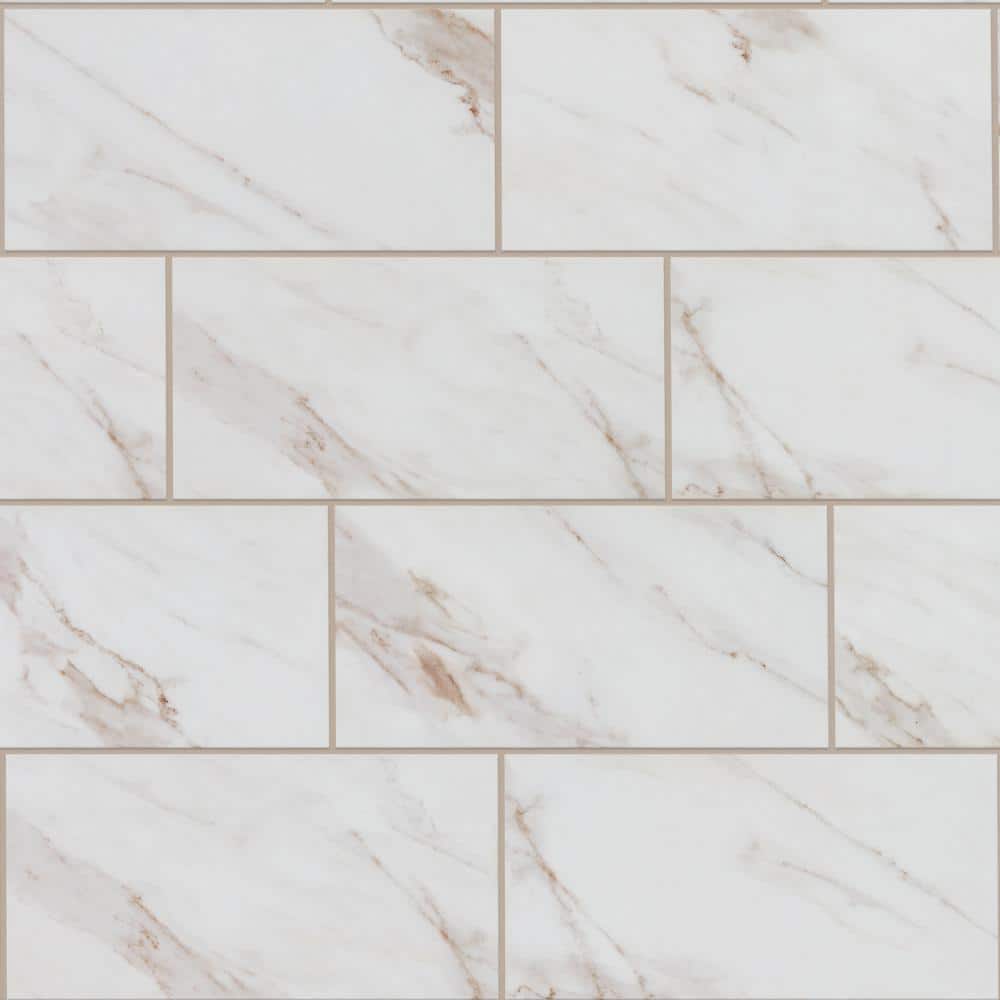 Marazzi Sanden Calacatta Gold Marble Matte 12 in. x 24 in. Glazed Porcelain Floor and Wall Tile (15.6 sq. ft./Case) -  SN451224HD1P6