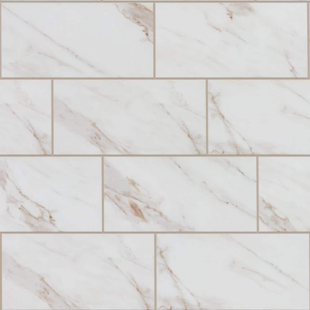 Sanden Calacatta Gold Marble Matte 12 in. x 24 in. Glazed Porcelain Floor and Wall Tile (15.6 sq. ft./Case) -  Marazzi, SN451224HD1P6