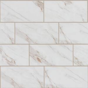 Sanden Calacatta Gold Marble Matte 12 in. x 24 in. Glazed Porcelain Floor and Wall Tile (374.4 sq. ft./Pallet)