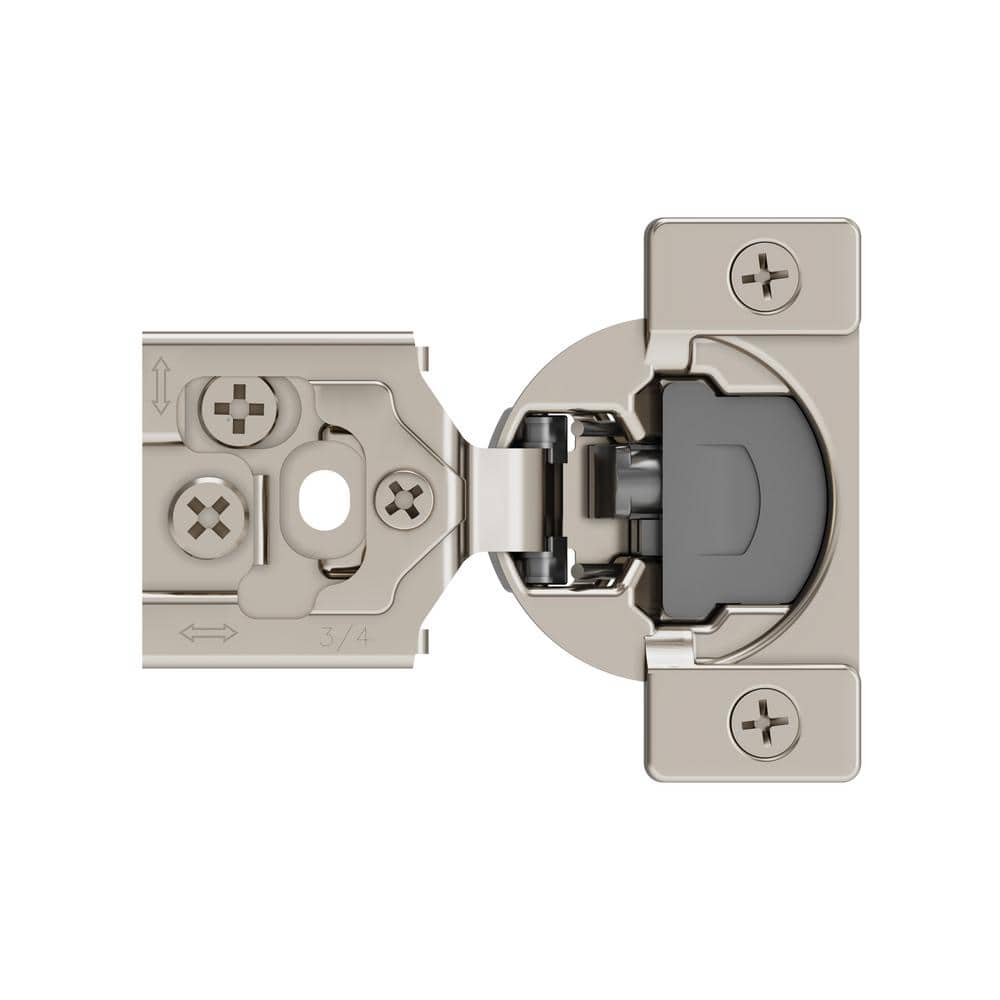 Nickel 3/4 inch Overlay Soft Close Concealed Cabinet Hinge