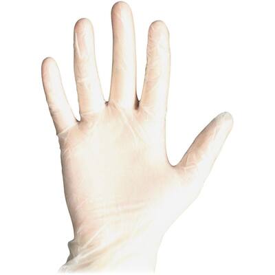 Clear Disposable Medical Exam Vinyl Gloves, Powder Free (50-Pairs)
