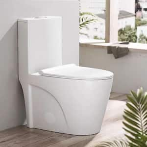 1.1/1.6.2 Dual Flush Tornado One-piece Toilet in Gloss White with PP Soft Closing Seat Cover