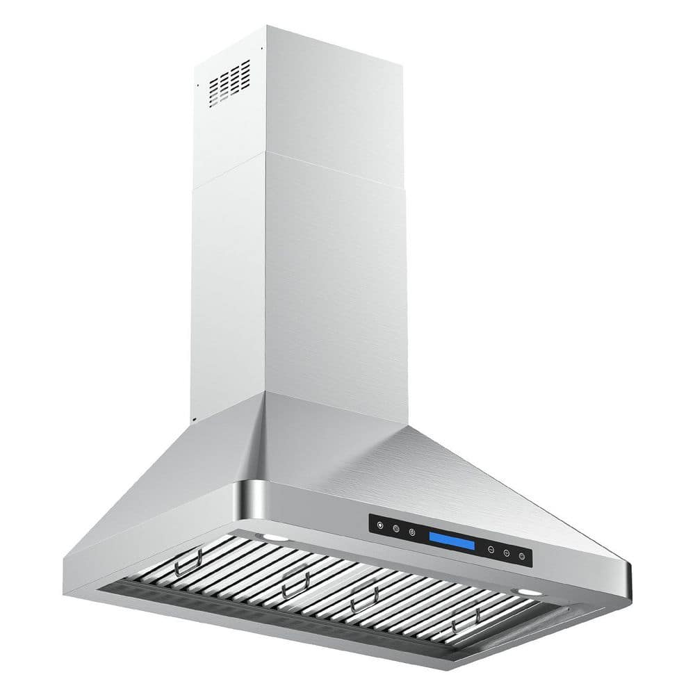 30 in. 900 CFM Convertible Wall Mount Downdraft in Stainless Steel Rounded Corners with Touch Control LCD and Remote price history on PriceWatchPro