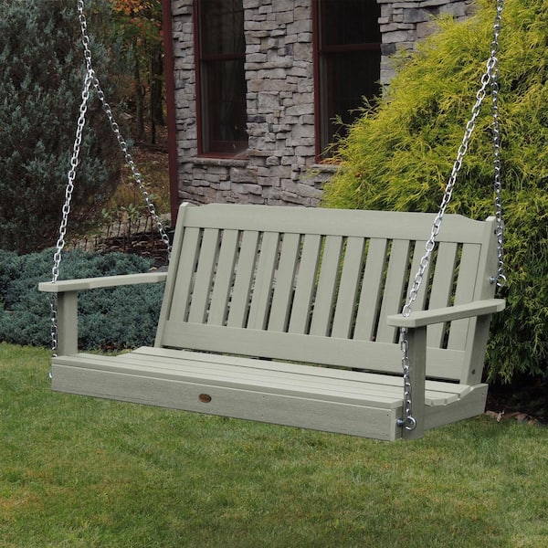 Lehigh 5 ft. 2-Person Eucalyptus Recycled Plastic Porch Swing