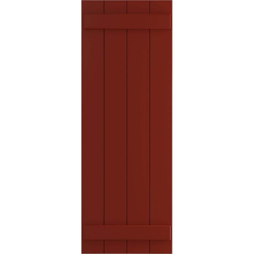 "21 1/2"" x 62"" True Fit PVC Four Board Joined Board-n-Batten Shutters, Pepper Red (Per Pair)" price history on PriceWatchPro
