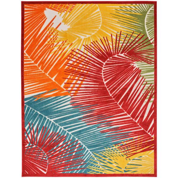 Nourison Aloha Multicolor 10 ft. x 13 ft. Nature-inspired Contemporary Area Rug