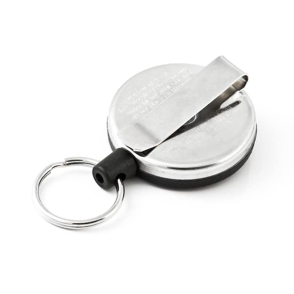Retractable Key Reel inc Belt Clip & Stainless Steel Cord & Snap Hook 