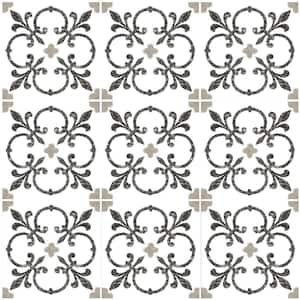 Smart Tiles Morocco Zaida 4-piece 11-in x 9.25-in Black Peel and Stick  Vinyl Tile SM1229G-04-QG
