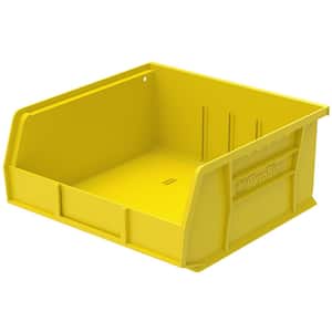 AkroBin 11 in. 50 lbs. Storage Tote Bin in Yellow with 2.0 Gal. Storage Capacity (6-Pack)