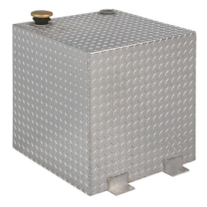 Jobox 50 Gal. Diamond Plate Aluminum Square Liquid Transfer Tank
