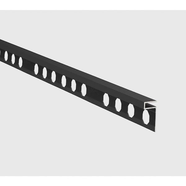 EMAC Nlistel XS matt black 0.5 in. D x 0.25 in. W x 98.4 in. L square angle shape Aluminum Molding and Transition Trim