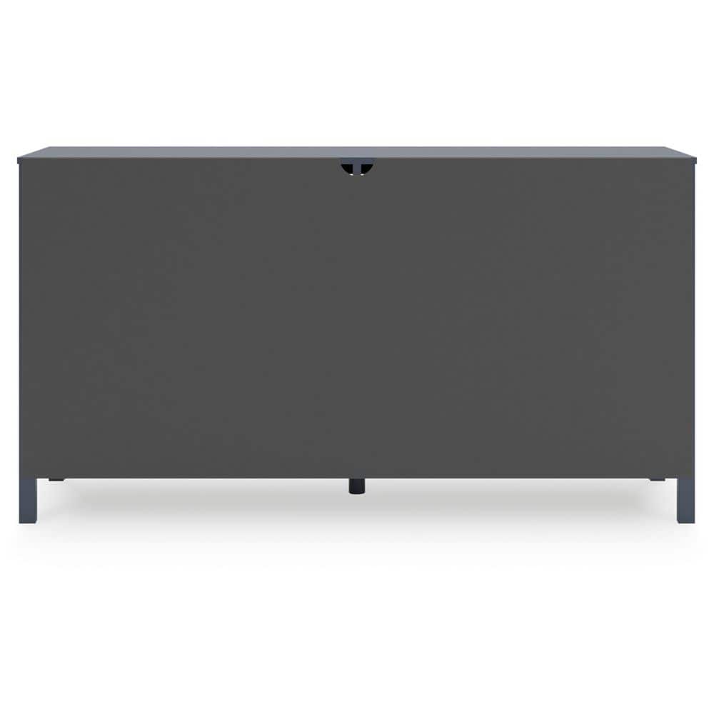 Navy Blue Transitional Six Drawer Dresser with Levelers