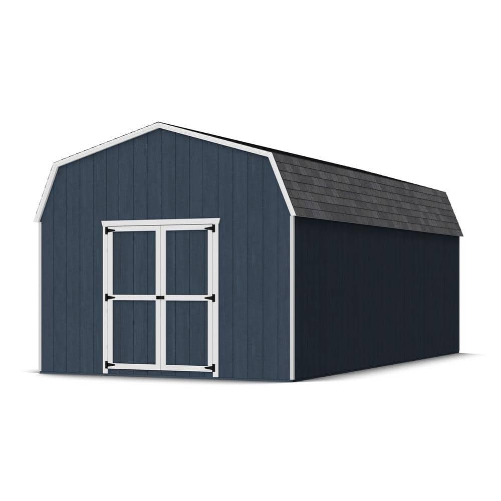 Value Gambrel 12 ft. W x 24 ft. D Wood Storage Shed Precut Kit with 6 ft. Sidewalls and Floor (288 sq. ft.) price history on PriceWatchPro
