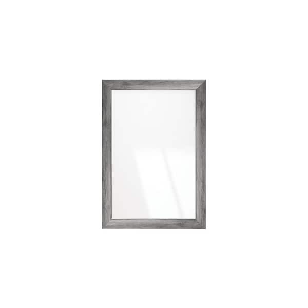 BrandtWorks 32 in. W x 46 in. H Dark Gray Barnwood Framed Wall Mirror