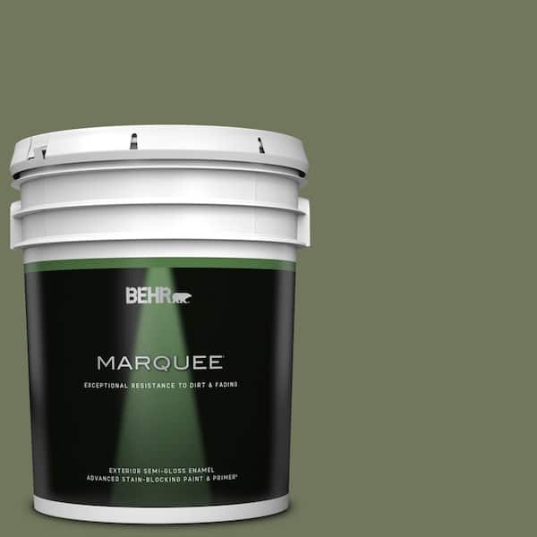 BEHR MARQUEE 5 gal. #420F-6 Egyptian Nile Semi-Gloss Enamel Exterior Paint & Primer