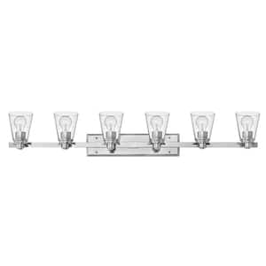 Avon 48.0 in. 6-Light Chrome with Clear Glass Vanity Light