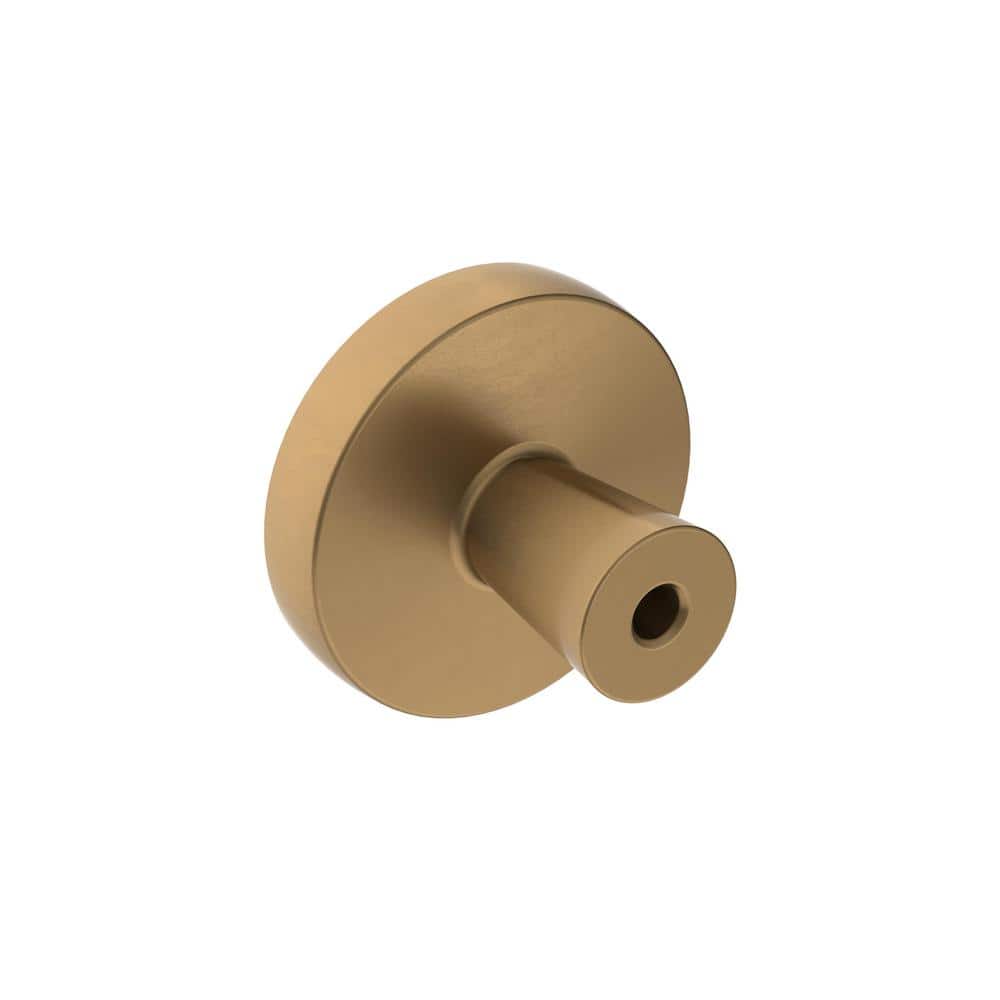 Champagne Bronze Round Modern Cabinet Knob with Mounting Hardware