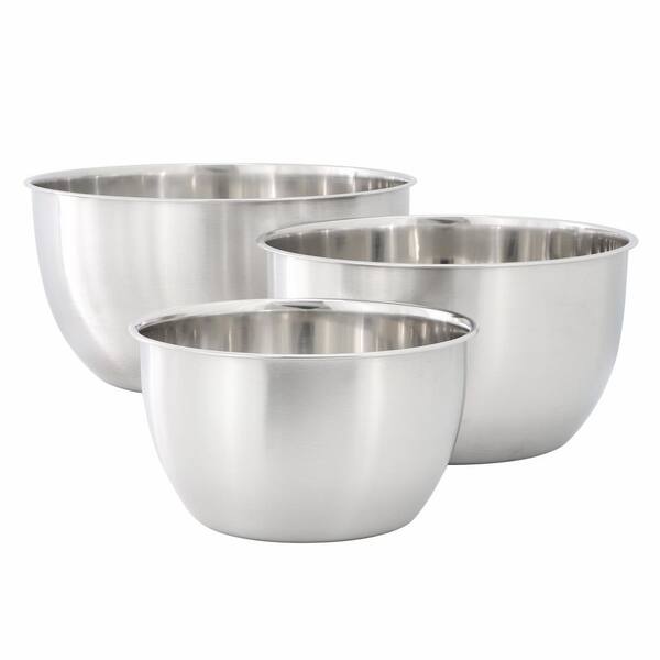 3 Piece Stainless Steel All Purpose Mixing Bowl Set
