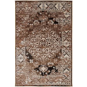 Crop Nain Beige and Brown 5 ft. x 7.6 ft. Area rug