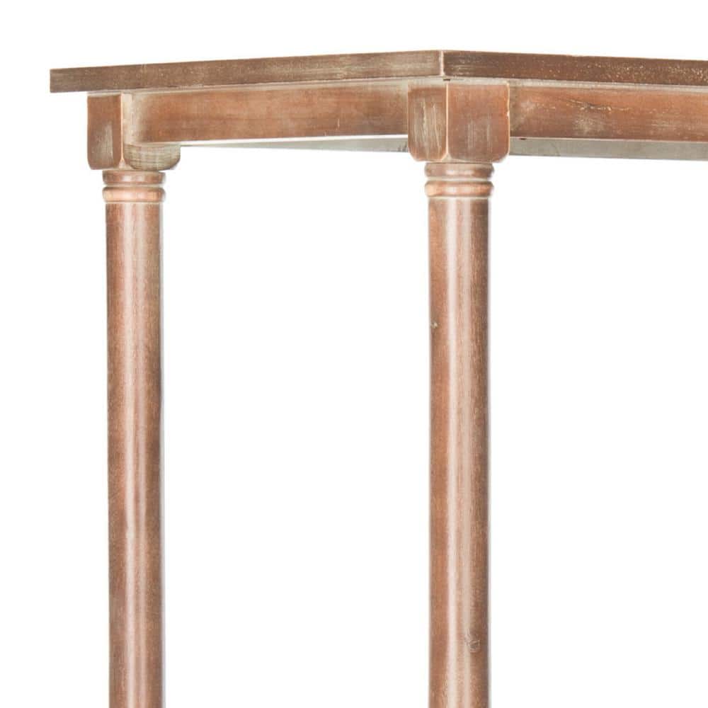 Transitional Sepia Pine 5-Tier Spindle Bookcase