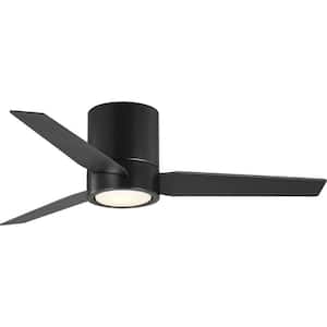 Braden 44 in. Indoor Integrated LED Black Mid-Century Modern Ceiling Fan with Remote Included for Living Room