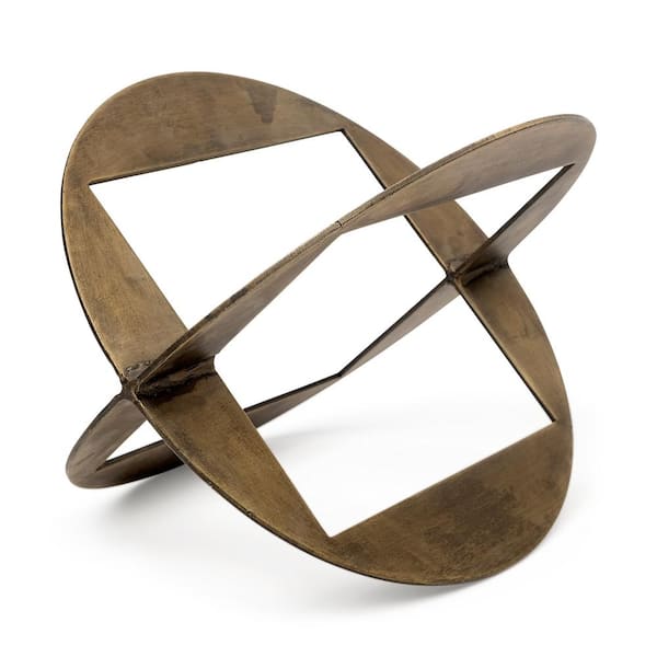 Mercana Cusco II (Large) 9 L x 9 W Gold Geometric Decorative Object